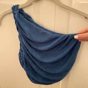 shein blue cropped size small